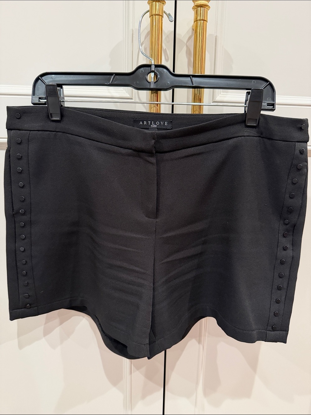 Black Studded Shorts from Paris
